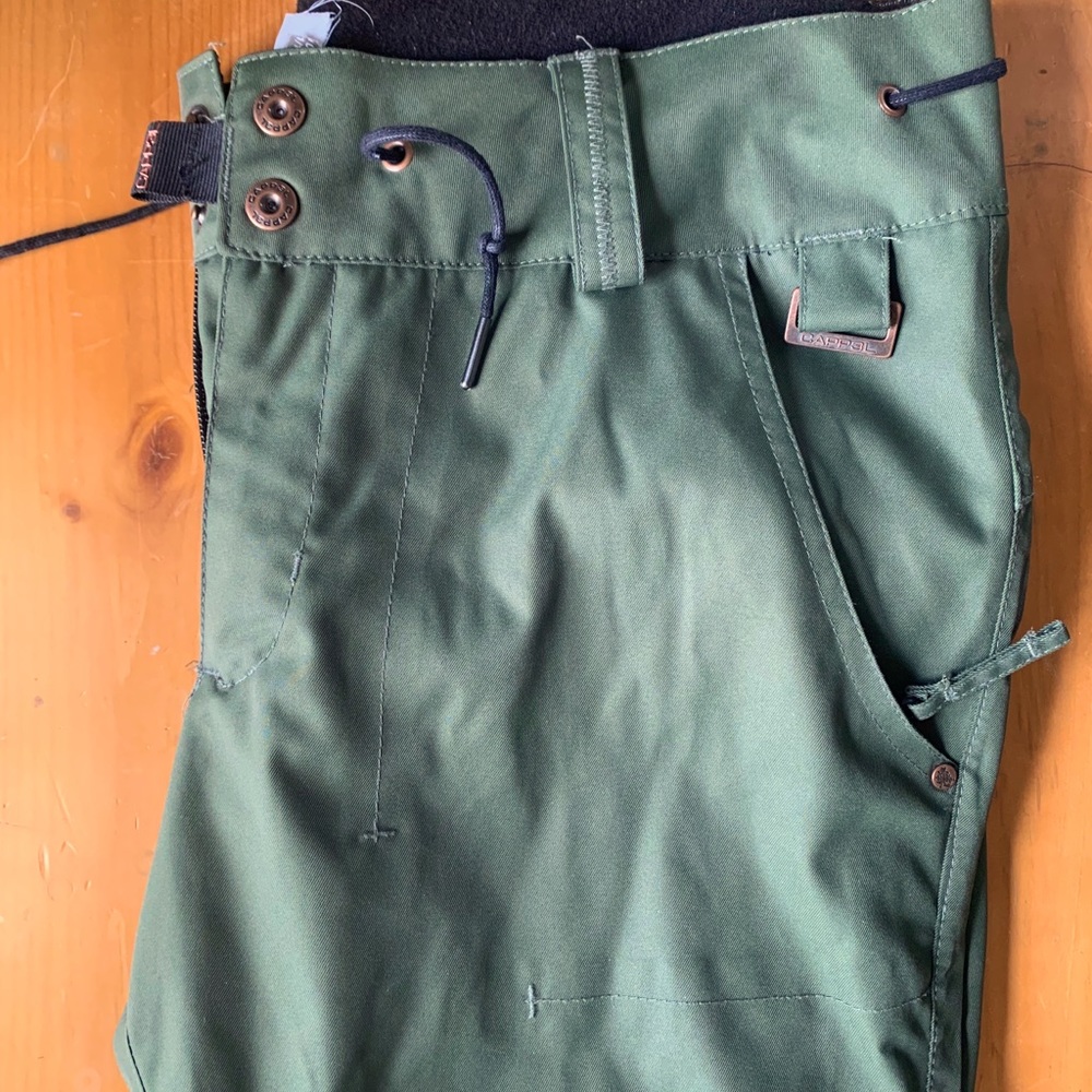 Ride Capp3l snowboard ski pants M army green